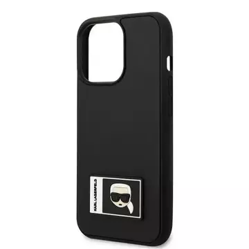 Handyschutzhülle Karl Lagerfeld KLHCP13L3DKPK für Apple iPhone 13 Pro / 13 6.1" schwarz/schwarz Hardcase Ikonik Patch