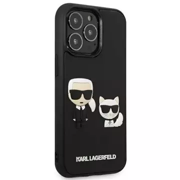 Handyschutzhülle Karl Lagerfeld KLHCP13L3DRKCK für Apple iPhone 13 Pro / 13 6.1" schwarz/schwarz Hardcase Karl