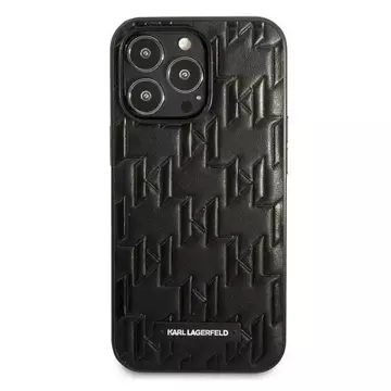 Handyschutzhülle Karl Lagerfeld KLHCP13LMNMP1K für Apple iPhone 13 Pro / 13 6.1" Hardcase schwarz/schwarz Monogram Plaque