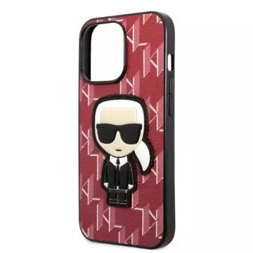 Handyschutzhülle Karl Lagerfeld KLHCP13LPMNIKPI für Apple iPhone 13 Pro / 13 6.1" Hardcase rot/rot Monogram Ikonik Patch