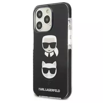 Handyschutzhülle Karl Lagerfeld KLHCP13LTPE2TK für Apple iPhone 13 Pro / 13 6.1" Hardcase schwarz/schwarz Karl