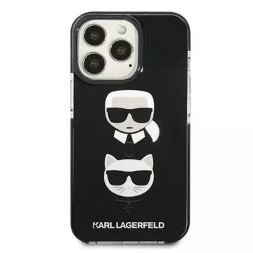 Handyschutzhülle Karl Lagerfeld KLHCP13LTPE2TK für Apple iPhone 13 Pro / 13 6.1" Hardcase schwarz/schwarz Karl