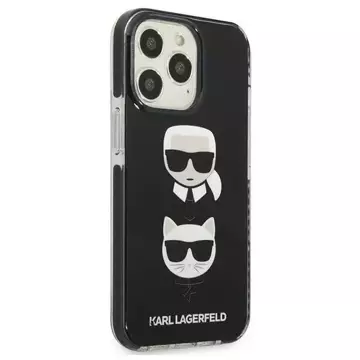 Handyschutzhülle Karl Lagerfeld KLHCP13LTPE2TK für Apple iPhone 13 Pro / 13 6.1" Hardcase schwarz/schwarz Karl