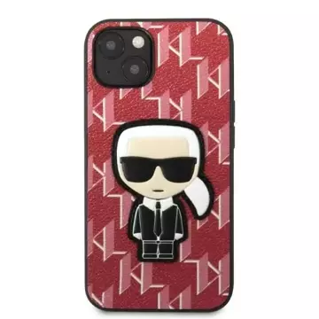 Handyschutzhülle Karl Lagerfeld KLHCP13MPMNIKPI für Apple iPhone 13 6.1" Hardcase rot/rot Monogram Ikonik Patch