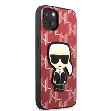 Handyschutzhülle Karl Lagerfeld KLHCP13MPMNIKPI für Apple iPhone 13 6.1" Hardcase rot/rot Monogram Ikonik Patch