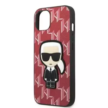 Handyschutzhülle Karl Lagerfeld KLHCP13MPMNIKPI für Apple iPhone 13 6.1" Hardcase rot/rot Monogram Ikonik Patch