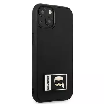 Handyschutzhülle Karl Lagerfeld KLHCP13S3DKPK für Apple iPhone 13 Mini 5.4" schwarz/schwarz Hardcase Ikonik Patch