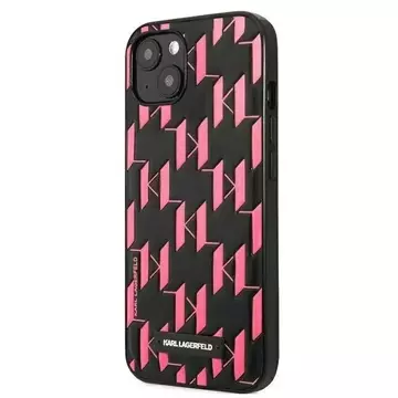 Handyschutzhülle Karl Lagerfeld KLHCP13SMNMP1P für Apple iPhone 13 Mini 5.4" Hardcase Pink/Pink Monogram Plaque