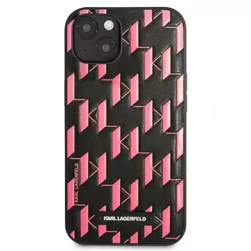 Handyschutzhülle Karl Lagerfeld KLHCP13SMNMP1P für Apple iPhone 13 Mini 5.4" Hardcase Pink/Pink Monogram Plaque