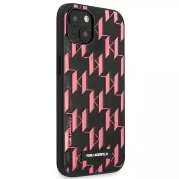 Handyschutzhülle Karl Lagerfeld KLHCP13SMNMP1P für Apple iPhone 13 Mini 5.4" Hardcase Pink/Pink Monogram Plaque