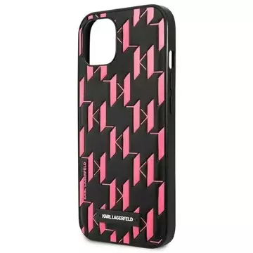 Handyschutzhülle Karl Lagerfeld KLHCP13SMNMP1P für Apple iPhone 13 Mini 5.4" Hardcase Pink/Pink Monogram Plaque