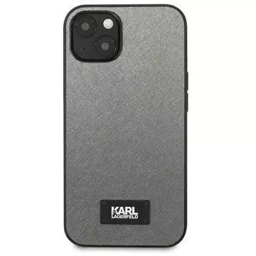 Handyschutzhülle Karl Lagerfeld KLHCP13SSFMP2DG für Apple iPhone 13 Mini 5.4" Hardcase Silber/Silber Saffiano Plaque