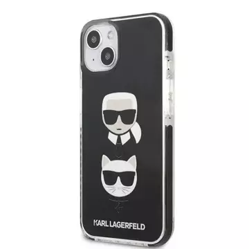 Handyschutzhülle Karl Lagerfeld KLHCP13STPE2TK für Apple iPhone 13 Mini 5.4" Hardcase schwarz/schwarz Karl