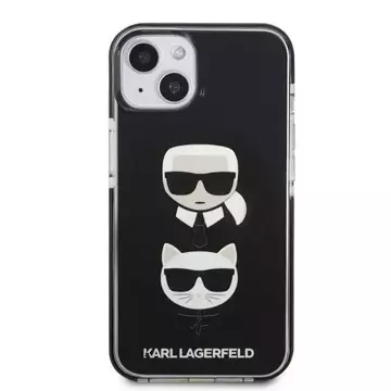 Handyschutzhülle Karl Lagerfeld KLHCP13STPE2TK für Apple iPhone 13 Mini 5.4" Hardcase schwarz/schwarz Karl