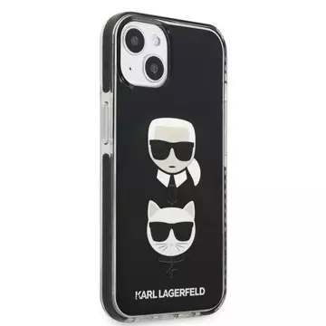 Handyschutzhülle Karl Lagerfeld KLHCP13STPE2TK für Apple iPhone 13 Mini 5.4" Hardcase schwarz/schwarz Karl