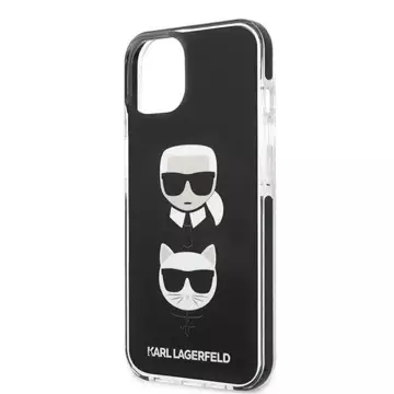 Handyschutzhülle Karl Lagerfeld KLHCP13STPE2TK für Apple iPhone 13 Mini 5.4" Hardcase schwarz/schwarz Karl