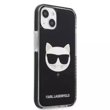 Handyschutzhülle Karl Lagerfeld KLHCP13STPECK für Apple iPhone 13 Mini 5.4" Hardcase schwarz/schwarz Choupette Head