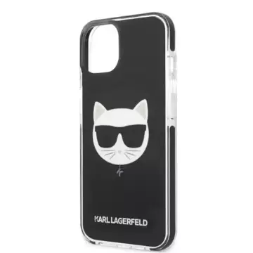 Handyschutzhülle Karl Lagerfeld KLHCP13STPECK für Apple iPhone 13 Mini 5.4" Hardcase schwarz/schwarz Choupette Head