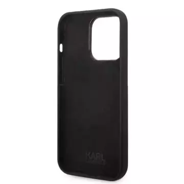 Handyschutzhülle Karl Lagerfeld KLHCP14LSNIKBCK für Apple iPhone 14 Pro 6.1" Hardcase schwarz/schwarz Silikon Ikonik