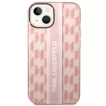 Handyschutzhülle Karl Lagerfeld KLHCP14MHKLSPCP für Apple iPhone 14 Plus 6.7" Hardcase Pink/Pink Mono Vertical Stripe