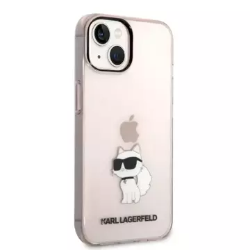 Handyschutzhülle Karl Lagerfeld KLHCP14SHNCHTCP für Apple iPhone 14 6.1" pink/pink Hardcase Ikonik Choupette