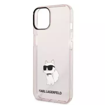 Handyschutzhülle Karl Lagerfeld KLHCP14SHNCHTCP für Apple iPhone 14 6.1" pink/pink Hardcase Ikonik Choupette