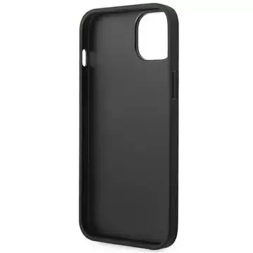 Handyschutzhülle Karl Lagerfeld KLHCP14SSAKLHPG für Apple iPhone 14 6.1" Hardcase grau/grau Saffiano Mono Metal Logo