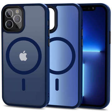 Handyschutzhülle MagMat Case für MagSafe für Apple iPhone 12 / 12 Pro Matte Navy Glass