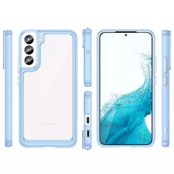 Handyschutzhülle Outer Space Case für Samsung Galaxy S23 Plus Hülle mit flexiblem Rahmen blau