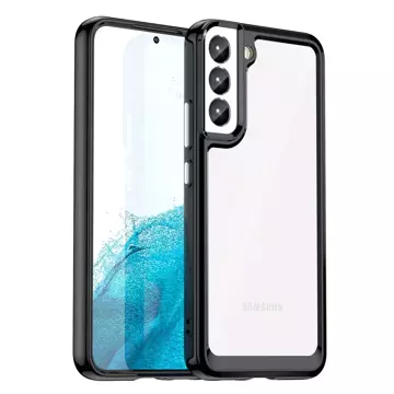 Handyschutzhülle Outer Space Case für Samsung Galaxy S23 Plus Hülle mit flexiblem Rahmen schwarz