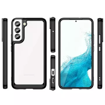 Handyschutzhülle Outer Space Case für Samsung Galaxy S23 Plus Hülle mit flexiblem Rahmen schwarz