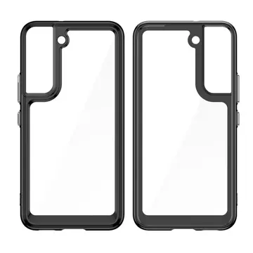 Handyschutzhülle Outer Space Case für Samsung Galaxy S23 Plus Hülle mit flexiblem Rahmen schwarz