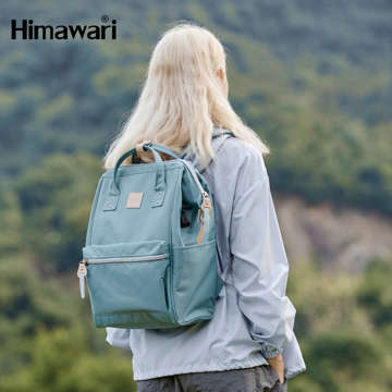 Himawari Rucksack Laptoptasche 13,3 USB Geräumig Wasserdicht A4 Universal 19L Reiserucksack Vintage Grün