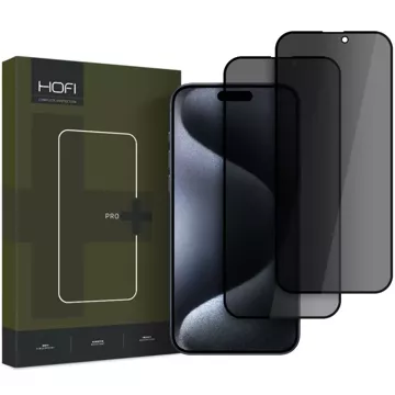 Hofi Anti Spy Glass Pro 2er-Pack Sichtschutzglas für iPhone 16 Plus Privatsphäre