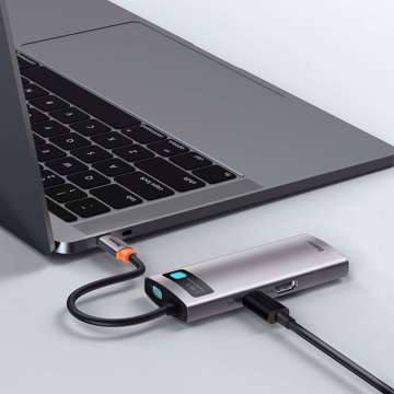 Hub 5w1 Baseus Metal Gleam Series, USB-C für 3x USB 3.0 HDMI USB-C PD