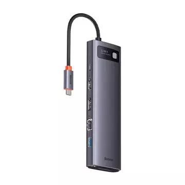 Hub USB-C 12w1 Baseus Metal Gleam Series (Schwarz)