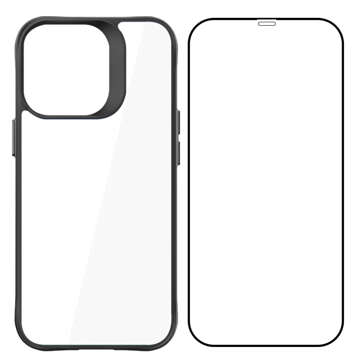 Hülle Glas-Bildschirmlinse für iPhone 15 Pro Max Set 3mk Comfort Set 4in1 Hülle Linse gehärtet