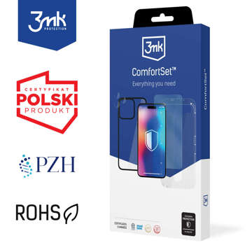 Hülle Glas-Bildschirmlinse für iPhone 15 Pro Set 3mk Comfort Set 4in1 Hülle Linse gehärtet