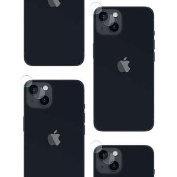 Hülle Glas-Bildschirmlinse für iPhone 15 Set 3mk Comfort Set 4in1 Hülle Linse gehärtet