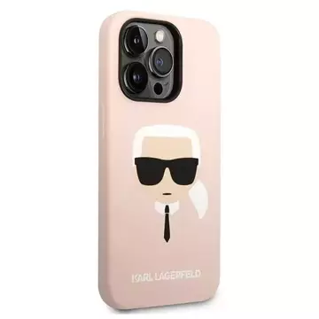 Hülle Karl Lagerfeld KLHMP14LSLKHLP für iPhone 14 Pro 6.1" Hardcase Silikon Karl`s Head Magsafe