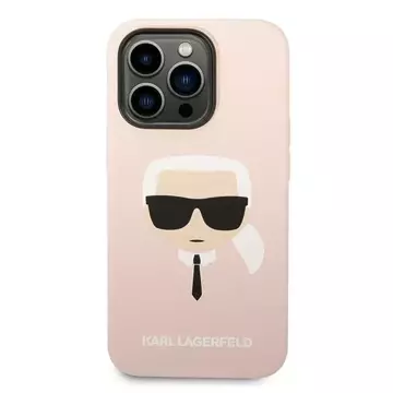 Hülle Karl Lagerfeld KLHMP14LSLKHLP für iPhone 14 Pro 6.1" Hardcase Silikon Karl`s Head Magsafe