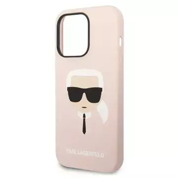 Hülle Karl Lagerfeld KLHMP14LSLKHLP für iPhone 14 Pro 6.1" Hardcase Silikon Karl`s Head Magsafe