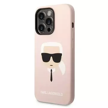 Hülle Karl Lagerfeld KLHMP14LSLKHLP für iPhone 14 Pro 6.1" Hardcase Silikon Karl`s Head Magsafe