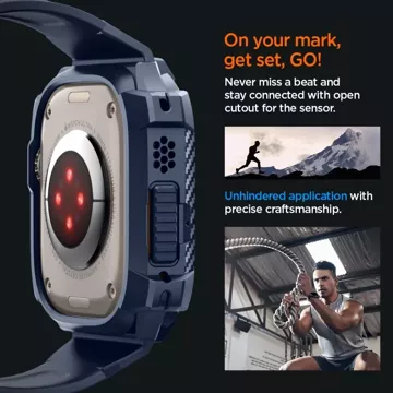 Hülle Spigen Rugged Armor „Pro“ für Apple Watch Ultra 1 / 2 (49 mm) Marineblau