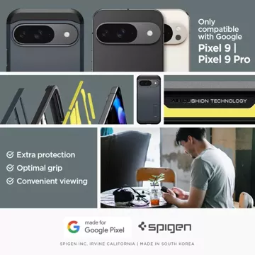 Hülle Spigen Tough Armor für Google Pixel 9 Pro XL Metal Slate