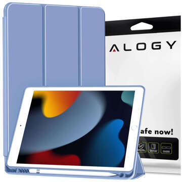 Hülle für Apple iPad 10.2 9 Gen 8/7 2021/2020/2019 Smart Pencil Case Alogy TPU Tablet Cover Blaues Glas