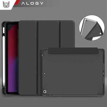 Hülle für Apple iPad 10.2 9 Gen 8/7 2021/2020/2019 Smart Pencil Case Alogy TPU Tablet Cover Schwarz Glas