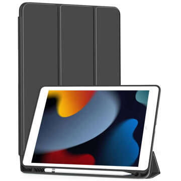 Hülle für Apple iPad 10.2 9 Gen 8/7 2021/2020/2019 Smart Pencil Case Alogy TPU Tablet Cover Schwarz Glas