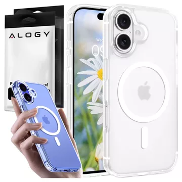 Hülle für Apple iPhone 16 Plus Alogy Anti-Shock Hybrid Case für MagSafe Transparent