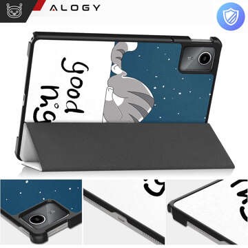 Hülle für Lenovo Tab M11 10,95" TB330FU / TB330XU / TB331FC Tablet Cover Case Alogy Book Cover Sleeping Cat Glass Stylus